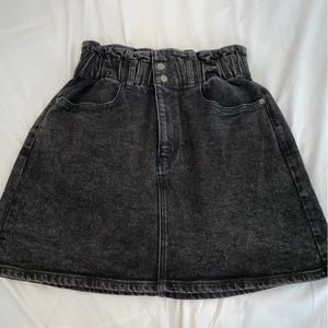 Black Denim Skirt